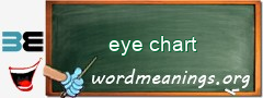 WordMeaning blackboard for eye chart